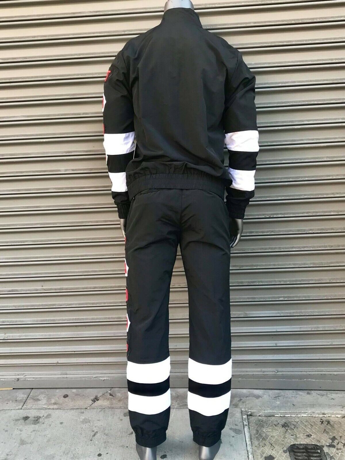 Men's Troop Black White Windbreaker Tracksuit