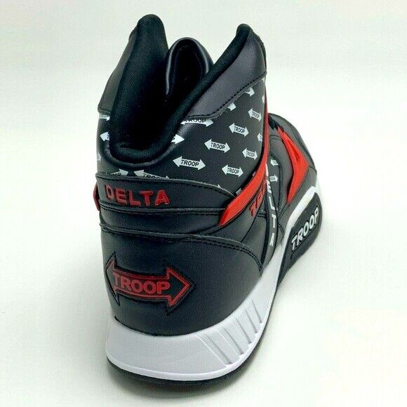 Men's Troop Delta Black White Red Fashion Sneakers