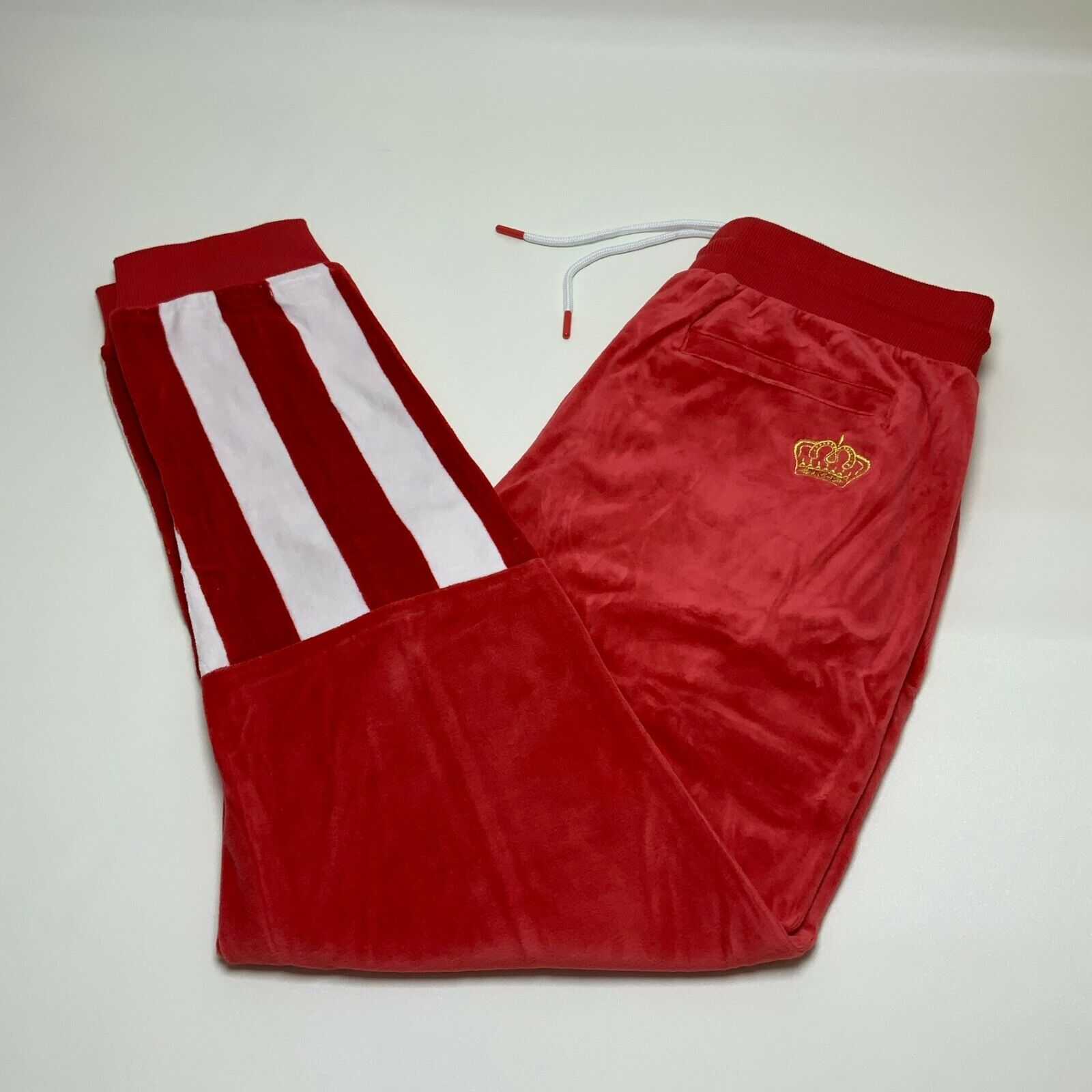 Men’s Troop Red White Crown Royal Velour Track Pants