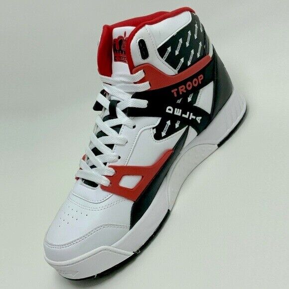 Men's Troop Delta White Black Red Fashion Sneakers