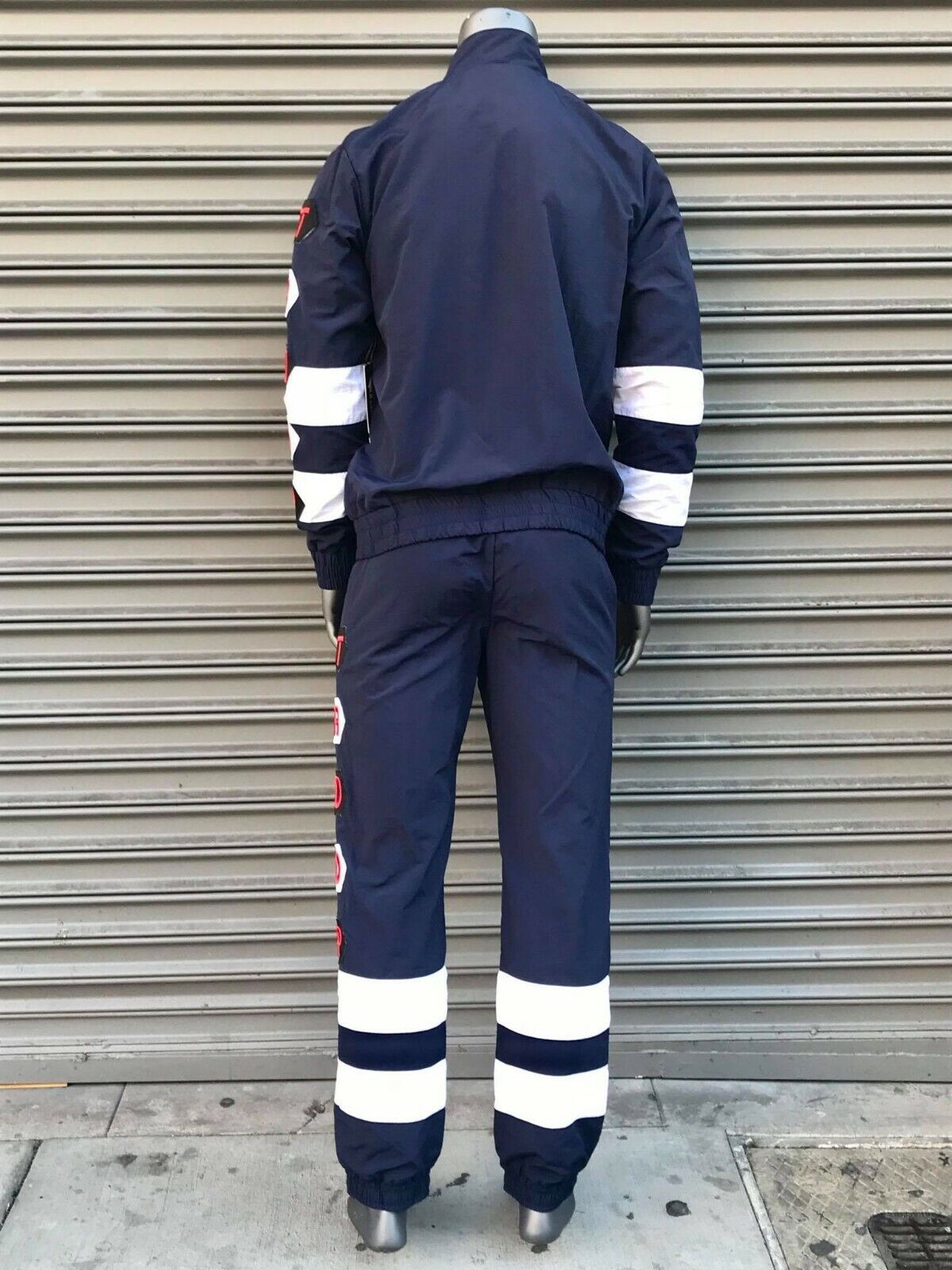 Men's Troop Navy White Windbreaker Tracksuit