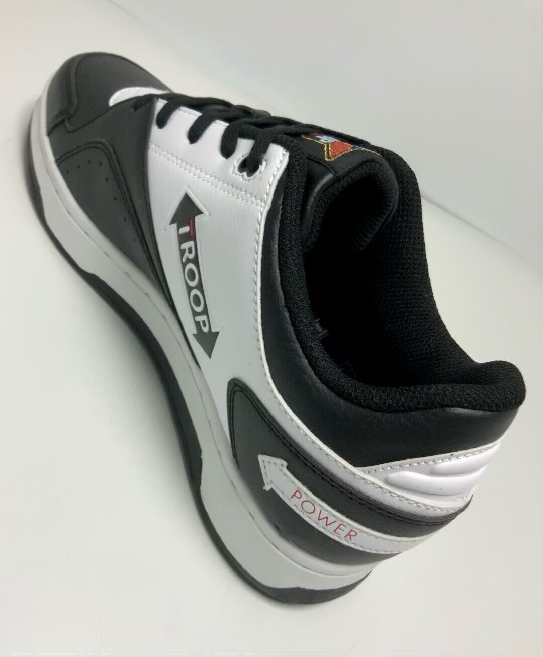 Men's Troop Powerslam White Black Red Fashion Sneakers 