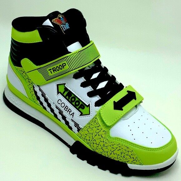 Men's Troop Cobra Mid Lime White Black Fashion Sneakers