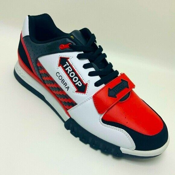 Men's Troop Cobra White Black Red Fashion Sneakers 