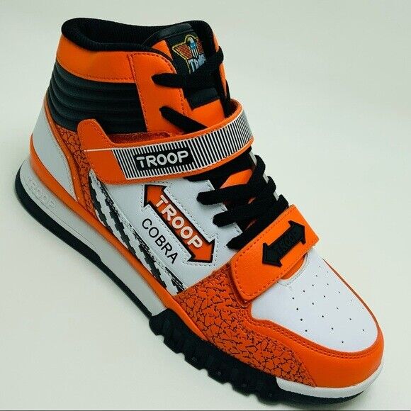 Men's Troop Cobra Mid Orange White Black Fashion Sneakers