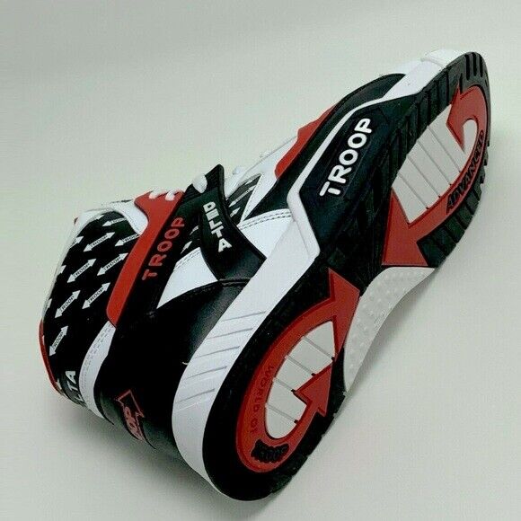 Men's Troop Delta White Black Red Fashion Sneakers