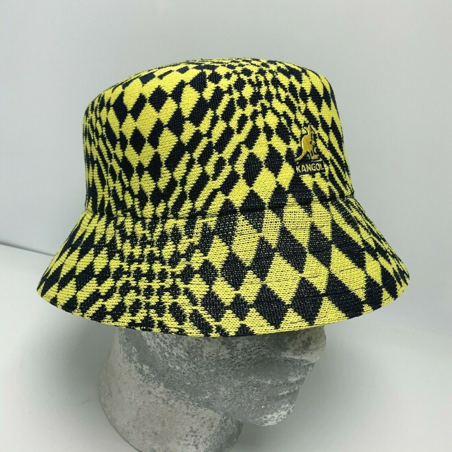 Men's Kangol Warped Dark Blue Lemon Check Bucket