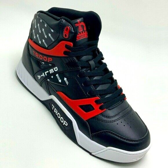 Men's Troop Delta Black White Red Fashion Sneakers