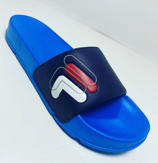 Men’s Fila Drifter Double Blue Navy White Red Signature Flip Flops 