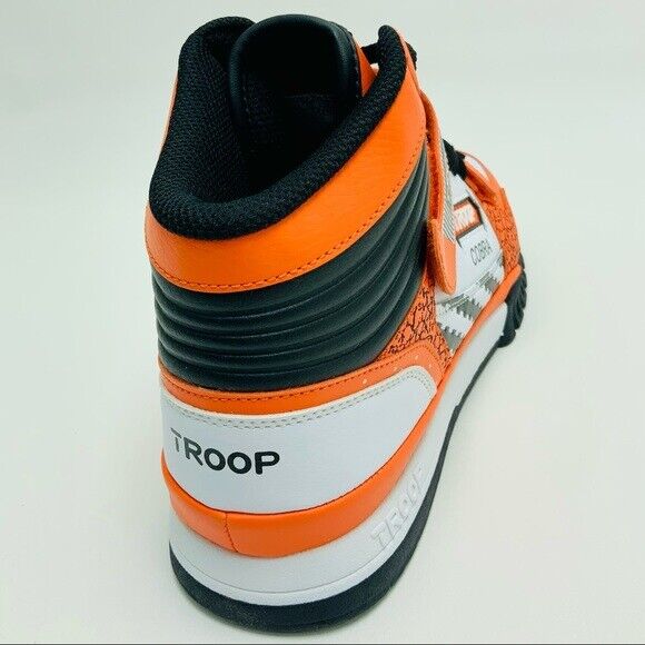 Men's Troop Cobra Mid Orange White Black Fashion Sneakers