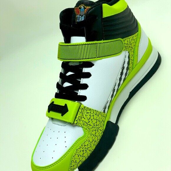 Men's Troop Cobra Mid Lime White Black Fashion Sneakers