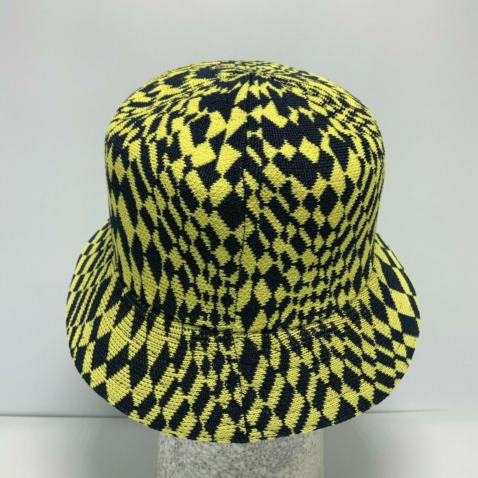 Men's Kangol Warped Dark Blue Lemon Check Bucket