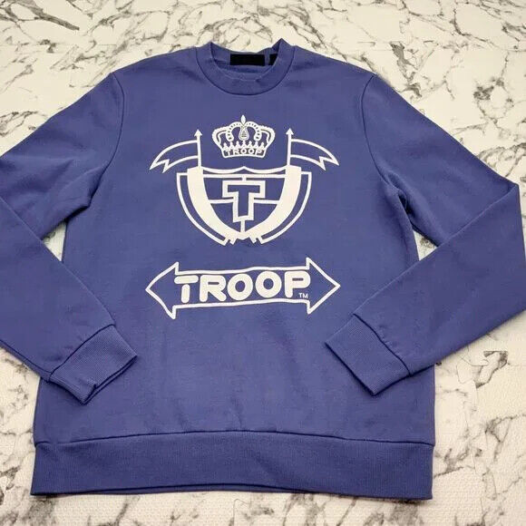 Men's Troop Lilac Purple | White Crewneck Sweater